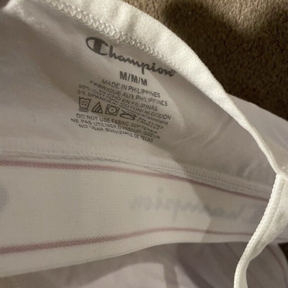 Champion Bralette NWT Women’s Size M Double Dry  White Spellout - Picture 2 of 3
